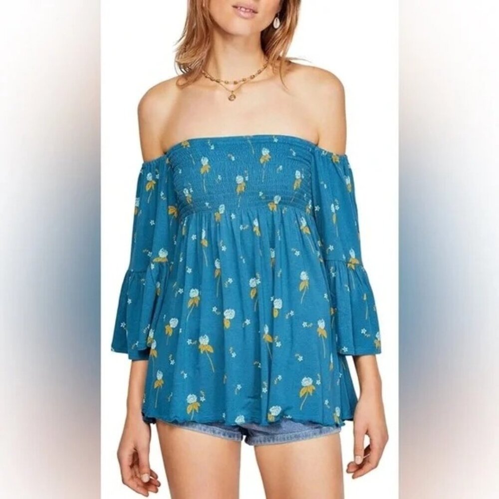 Free People Brand New Women's Lana Off The Shoulder Mermaid Combo Top Size Small - Picture 9 of 9